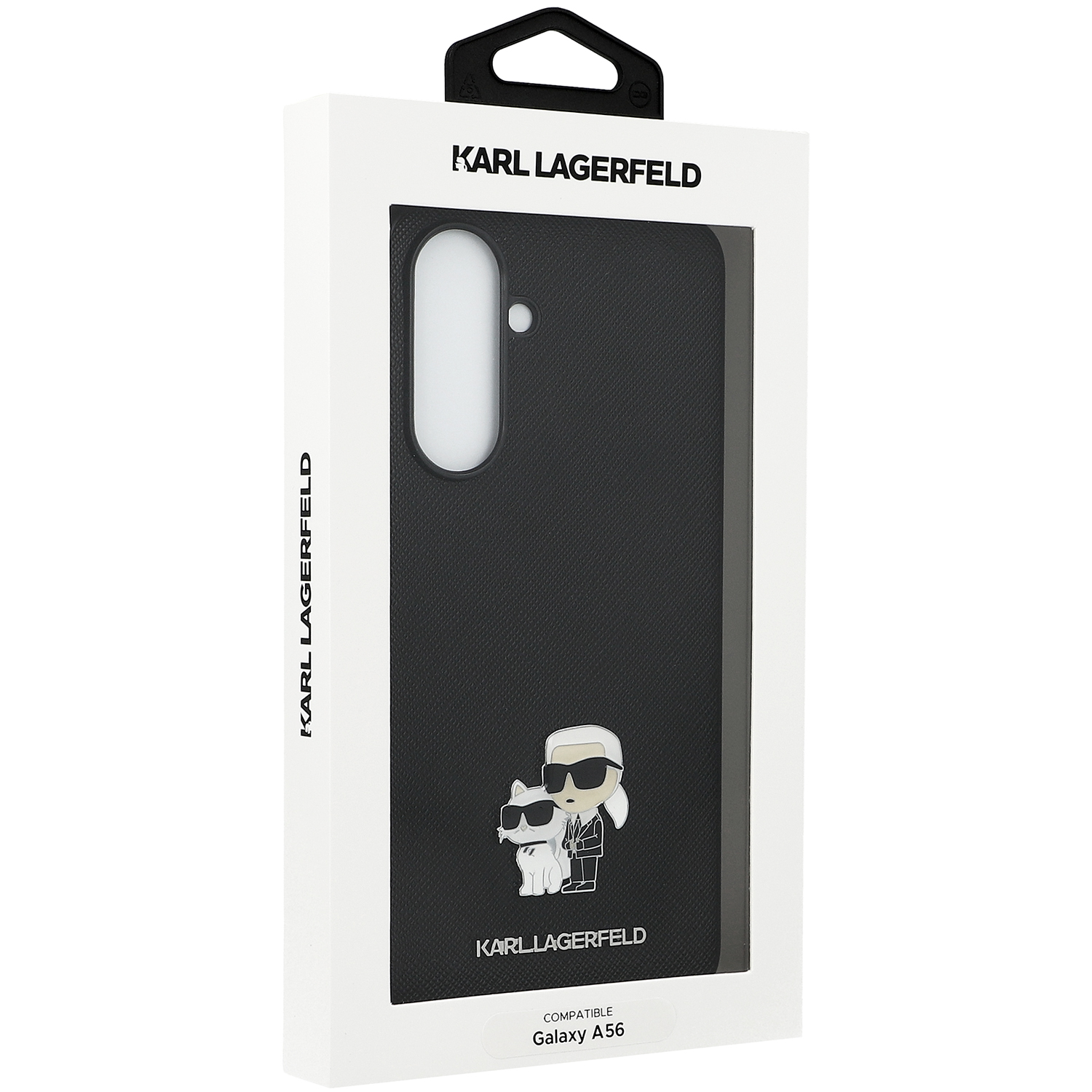 Etui Karl Lagerfeld Hardcase Saffiano Metal Logo do Samsung Galaxy A56 5G, czarne